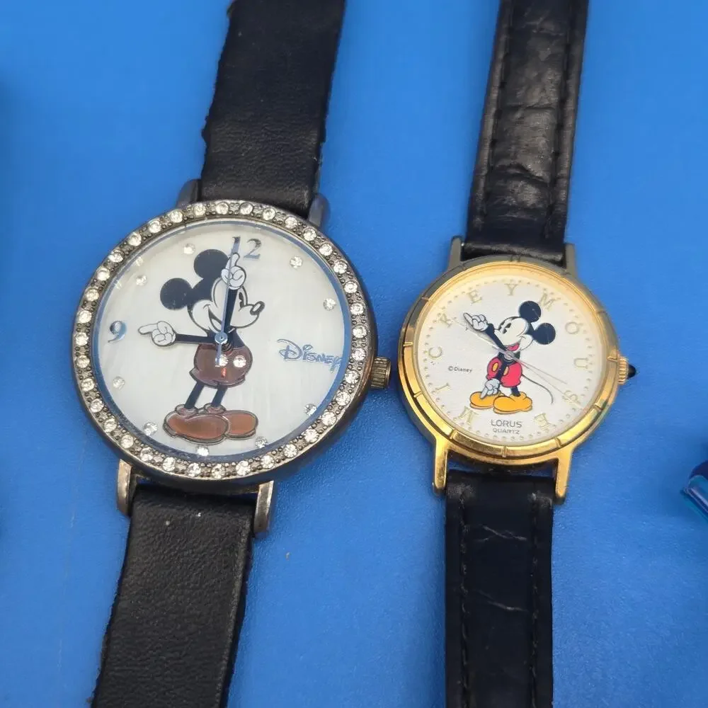 Lot of 16 Character Watches Disney Mickey Minnie Tinker Bell Pooh Untested